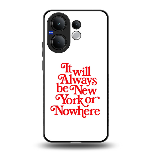 Newyorker back phone cover | glass case for vivo v60