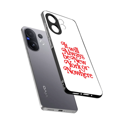 Newyorker sleek vivo v60 cover with tempered glass back and TPU edges