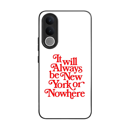 Newyorker back phone cover | glass case for vivo v70 fe