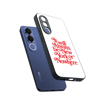 Newyorker sleek vivo v70 fe cover with tempered glass back and TPU edges