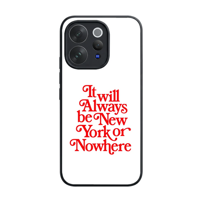 Newyorker back phone cover | glass case for vivo v70