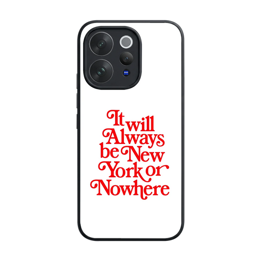 Newyorker back phone cover | glass case for vivo v70