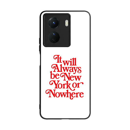 Newyorker back phone cover | glass case for vivo y16