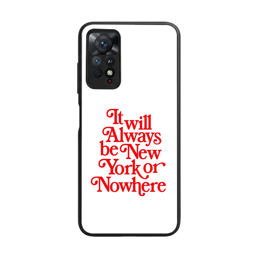 Newyorker back phone cover | glass case for redmi note 11 pro