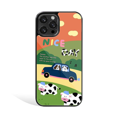 Premium Glass Back Mobile Phone Cover for iPhone, Samsung, OnePlus, Google Pixel, Redmi, Oppo, Vivo & Realme