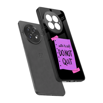 No Not Quit sleek oneplus 13 cover with tempered glass back and TPU edges