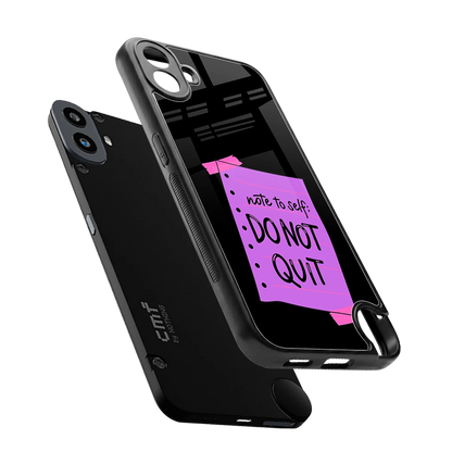 No Not Quit sleek cmf nothing phone 1 cover with tempered glass back and TPU edges
