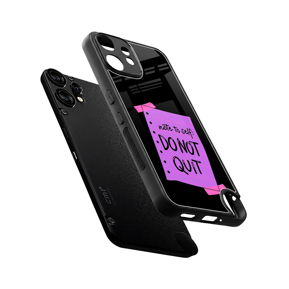 No Not Quit sleek cmf nothing phone 2 pro cover with tempered glass back and TPU edges