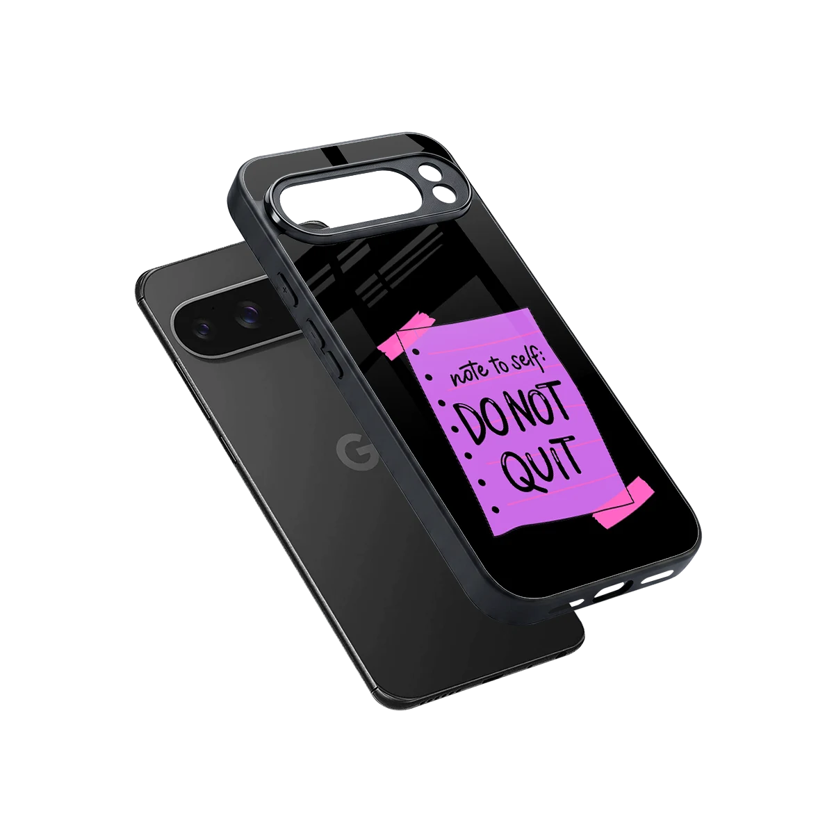 No Not Quit sleek google pixel 10 pro xl cover with tempered glass back and TPU edges