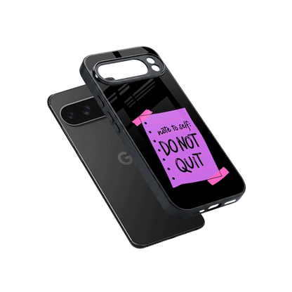 No Not Quit sleek google pixel 10 pro xl cover with tempered glass back and TPU edges