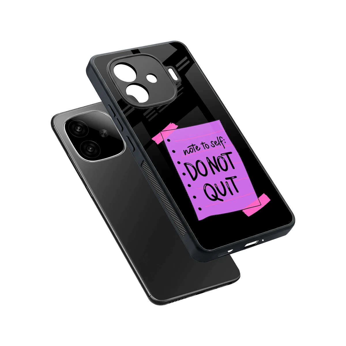 No Not Quit sleek iqoo neo 10r 5g cover with tempered glass back and TPU edges