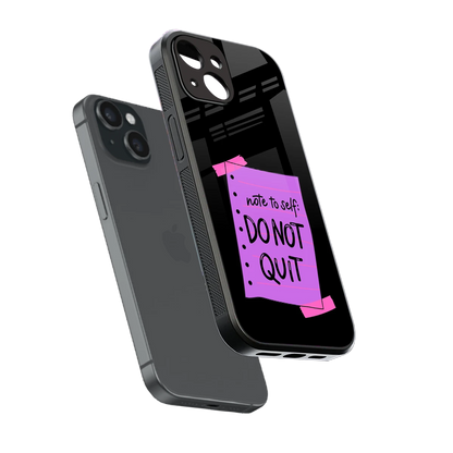 No Not Quit sleek iphone 13 cover with tempered glass back and TPU edges