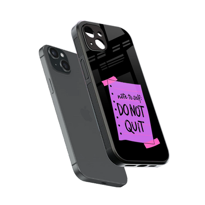 No Not Quit sleek iphone 14 plus cover with tempered glass back and TPU edges