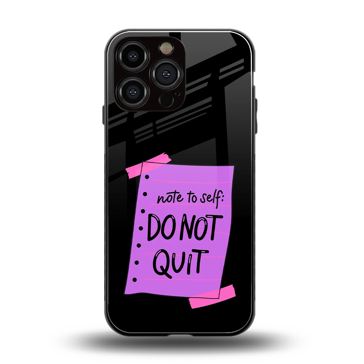 No Not Quit back phone cover | glass case for iphone 15 pro max