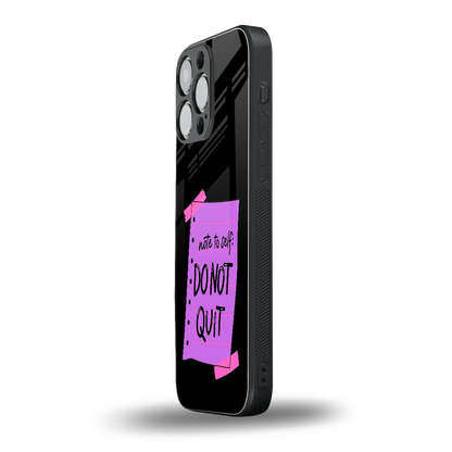 No Not Quit iphone 15 pro max mobile cover | shockproof glass phone case