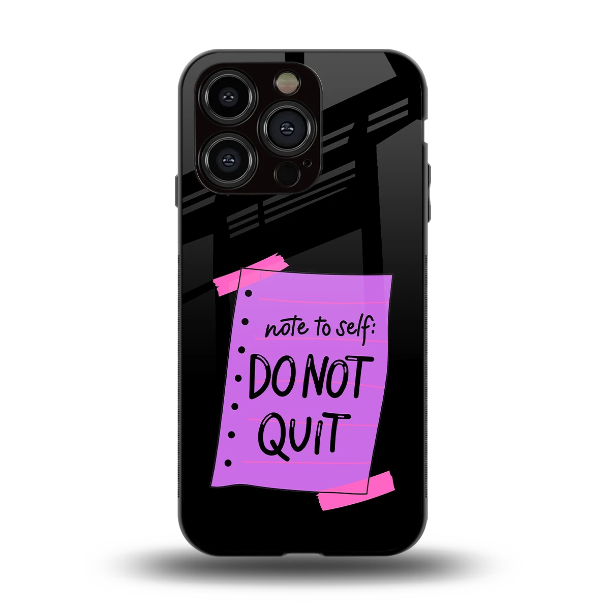 No Not Quit back phone cover | glass case for iphone 15 pro