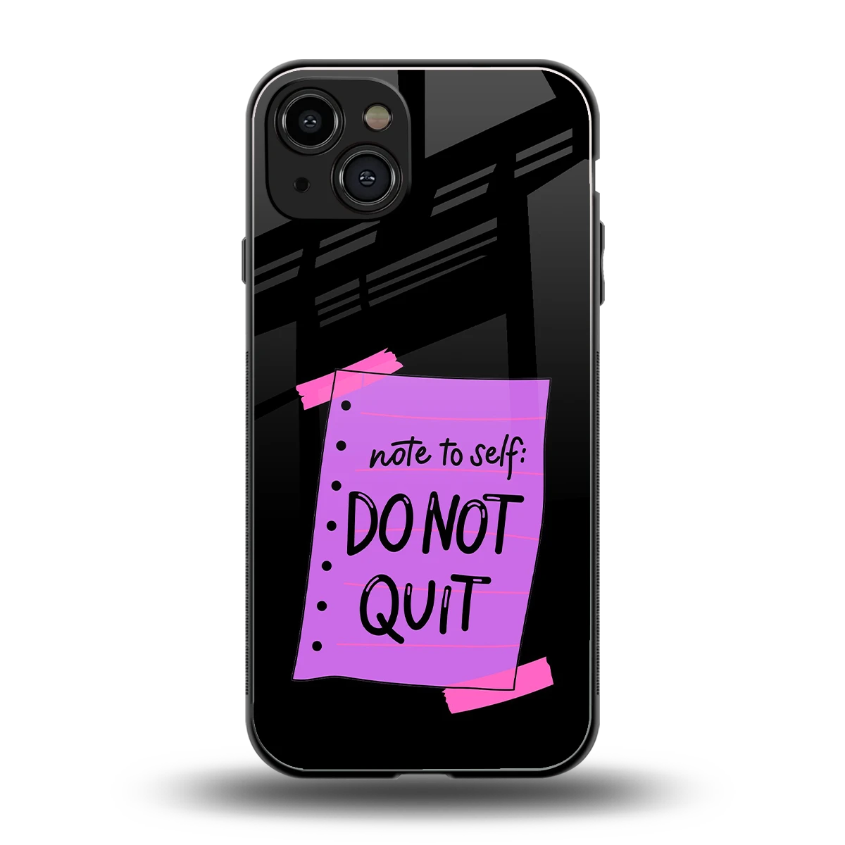 No Not Quit back phone cover | glass case for iphone 15