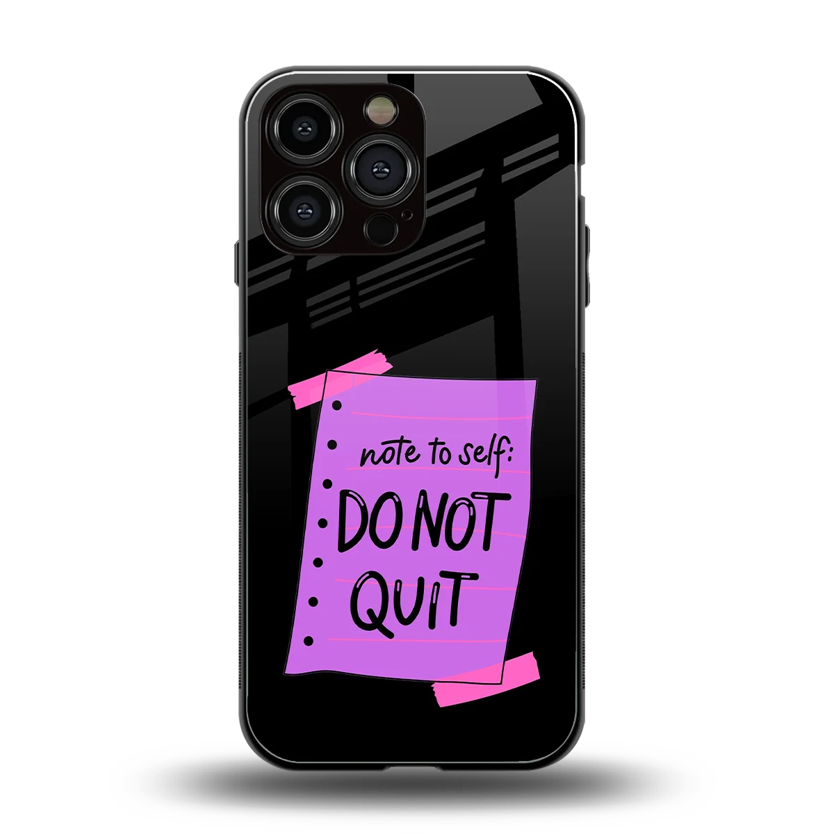 No Not Quit back phone cover | glass case for iphone 16 pro max