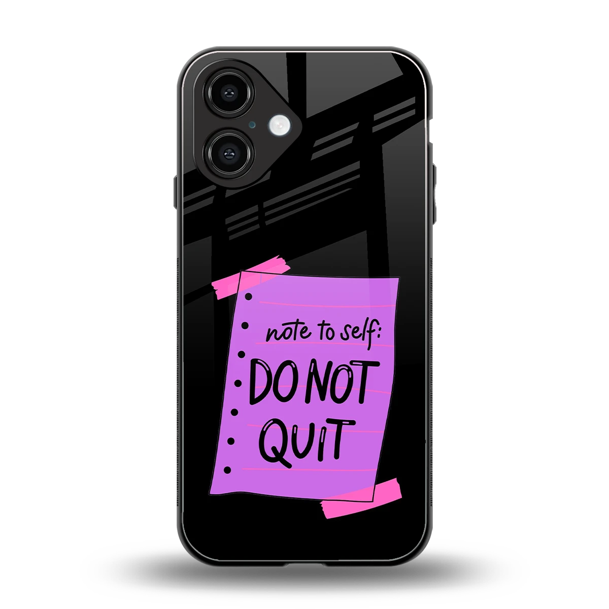 No Not Quit back phone cover | glass case for iphone 16