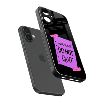 No Not Quit Phone Case for Iphone 16 | Glass Case