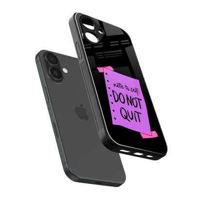 No Not Quit sleek iPhone 16 cover with tempered glass back and TPU edges