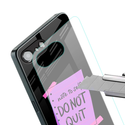 No Not Quit stylish phone case for iphone 16e | glossy glass and slim fit