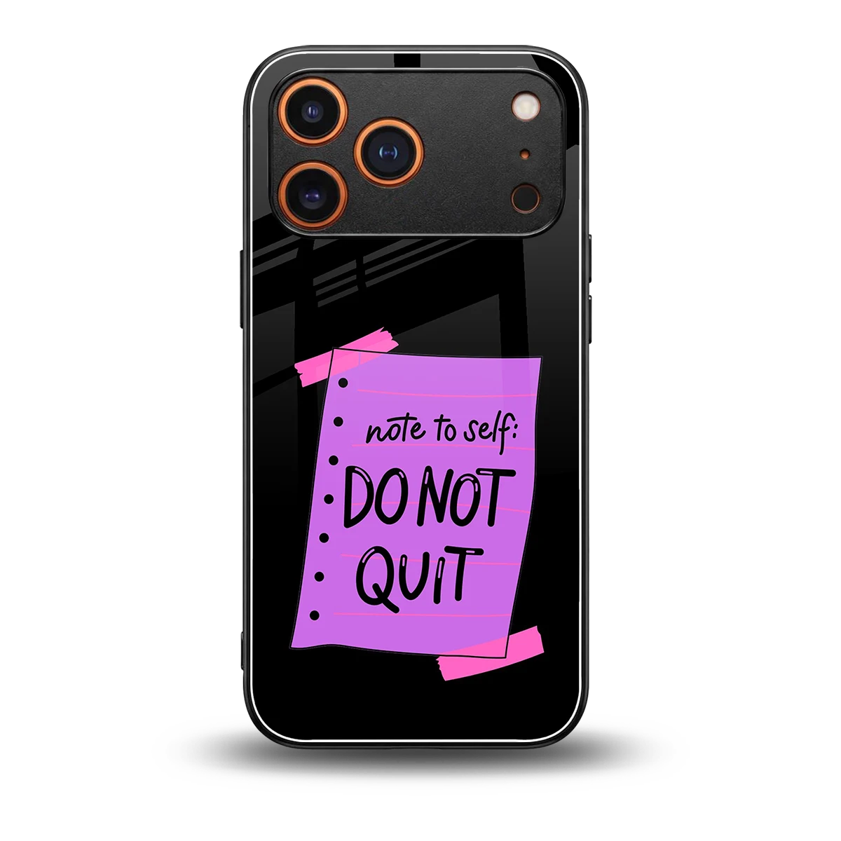 No Not Quit back phone cover | glass case for iphone 17 pro