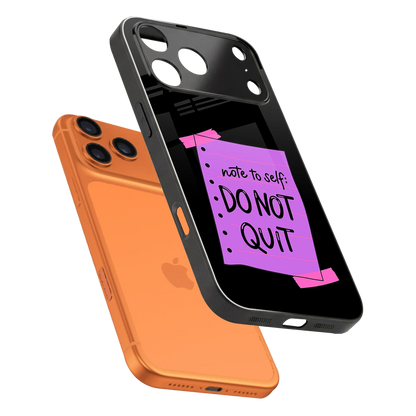 No Not Quit sleek iphone 17 pro cover with tempered glass back and TPU edges