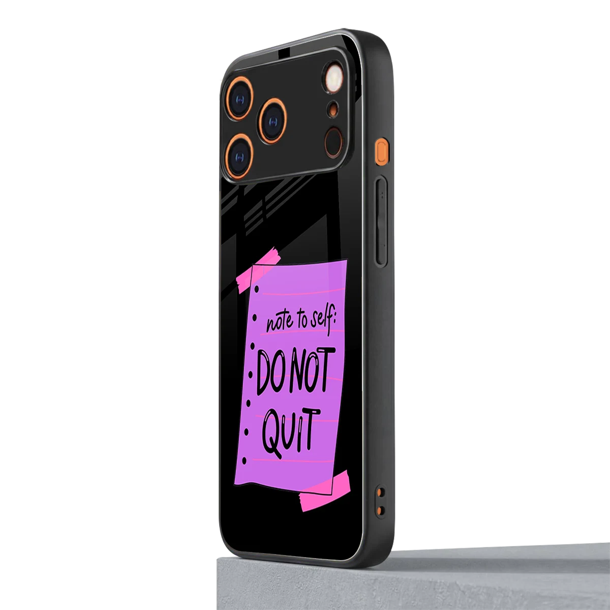 No Not Quit iphone 17 pro mobile cover | shockproof glass phone case