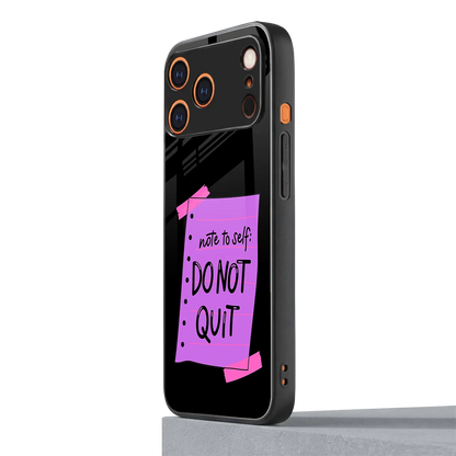 No Not Quit iphone 17 pro mobile cover | shockproof glass phone case