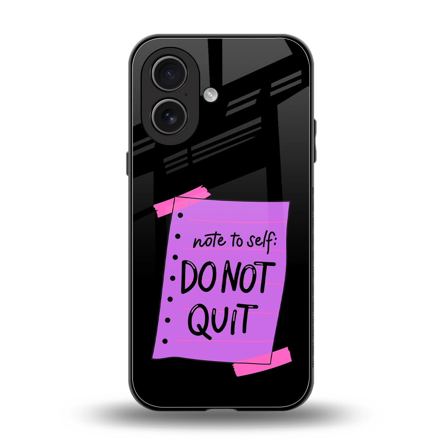 No Not Quit back phone cover | glass case for iphone 17