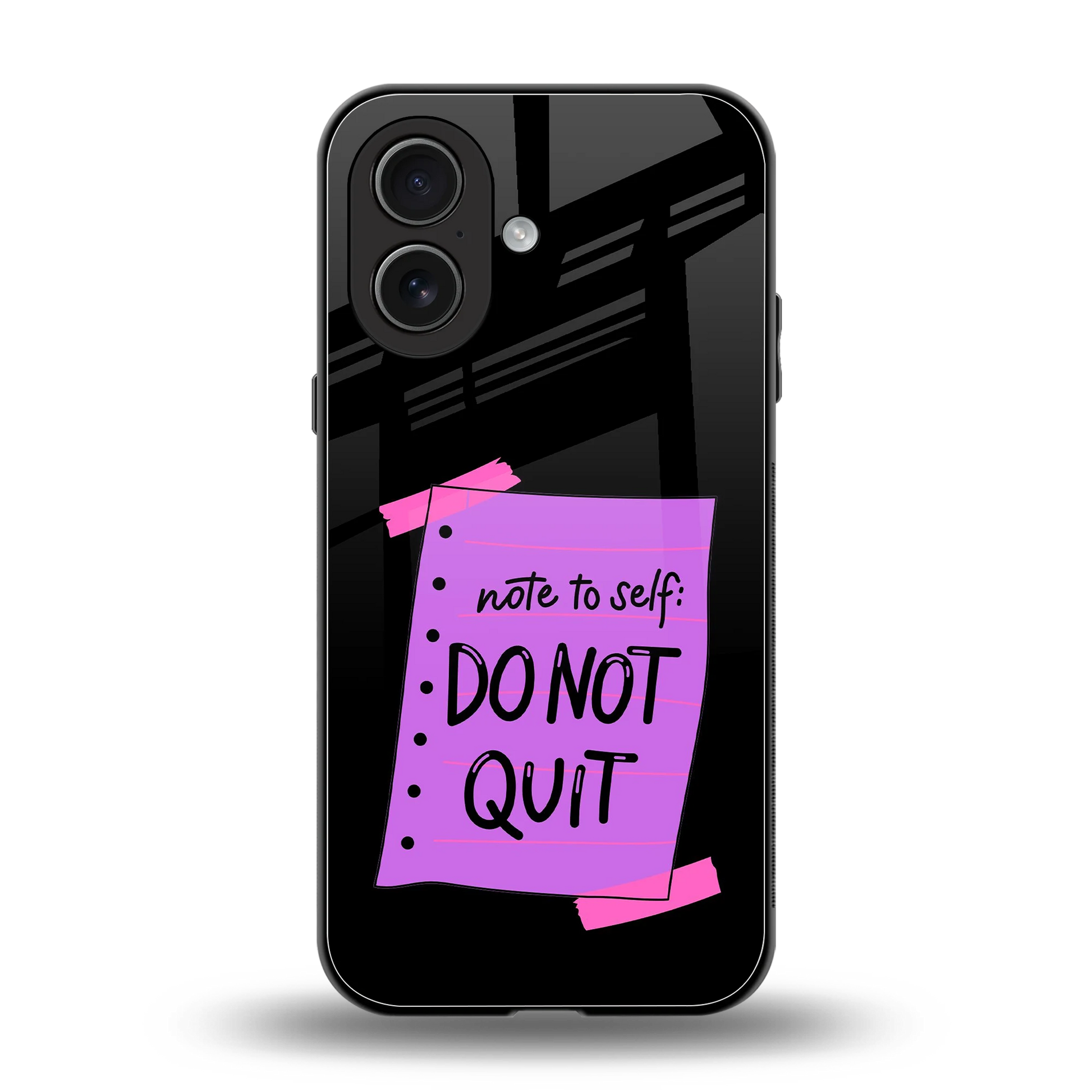 No Not Quit back phone cover | glass case for iphone 17