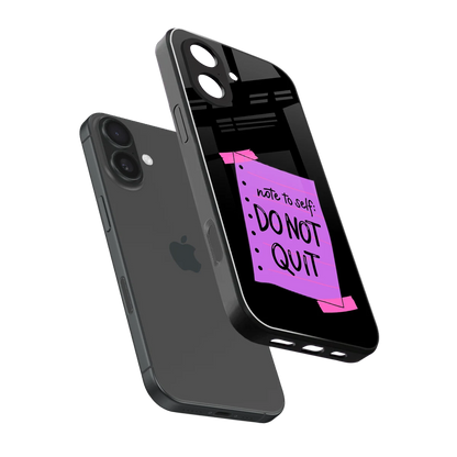 No Not Quit sleek iphone 17 cover with tempered glass back and TPU edges