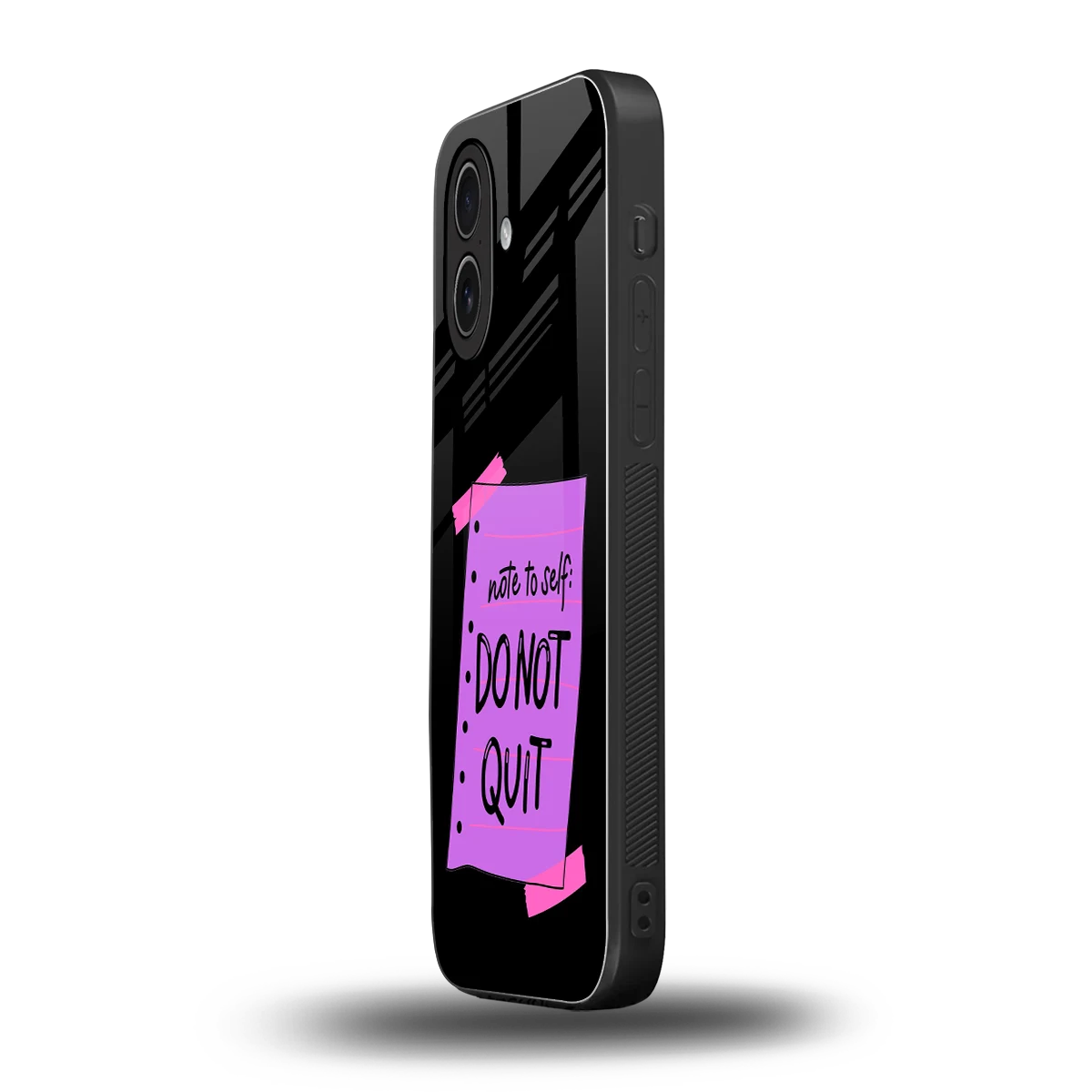 No Not Quit iphone 17 mobile cover | shockproof glass phone case
