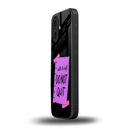 No Not Quit iphone 17 mobile cover | shockproof glass phone case