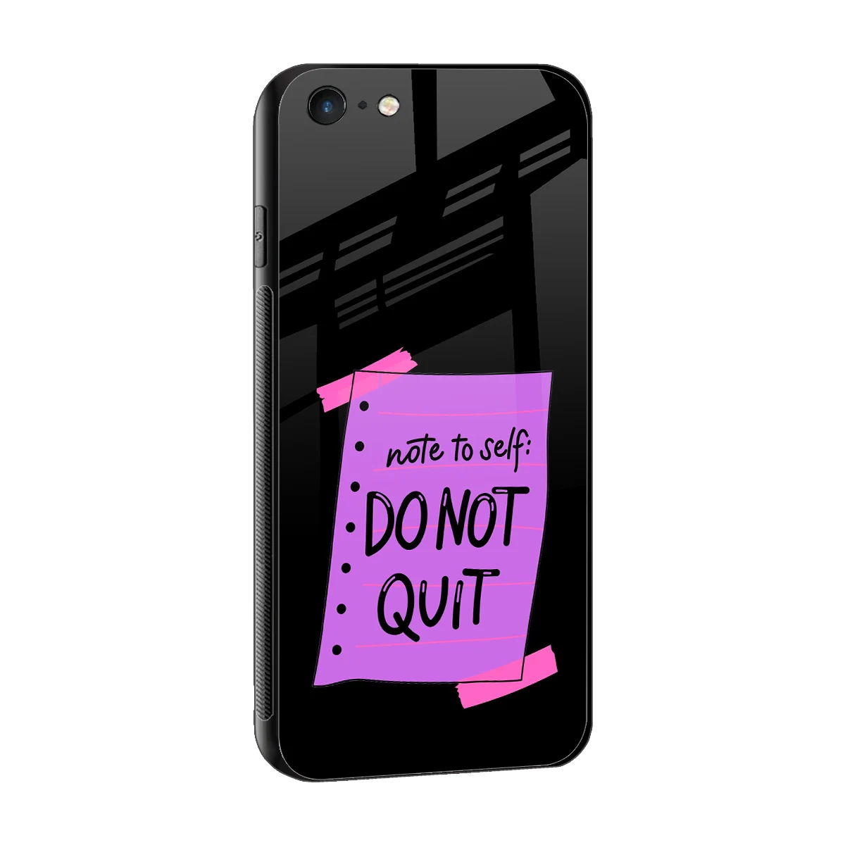 No Not Quit sleek iphone 6s cover with tempered glass back and TPU edges