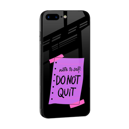 No Not Quit sleek iphone 8 plus cover with tempered glass back and TPU edges