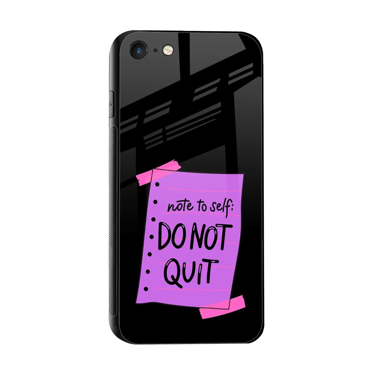 No Not Quit sleek iphone 7 cover with tempered glass back and TPU edges