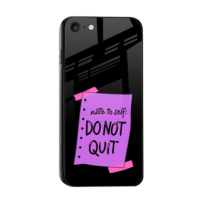 No Not Quit sleek iphone 7 cover with tempered glass back and TPU edges