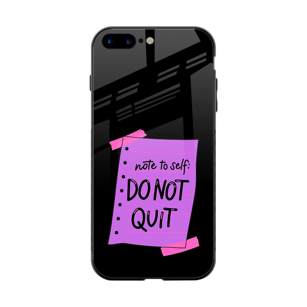 No Not Quit back phone cover | glass case for iphone 7 plus