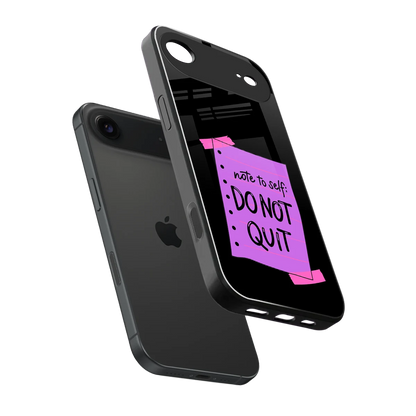 No Not Quit sleek iphone air cover with tempered glass back and TPU edges