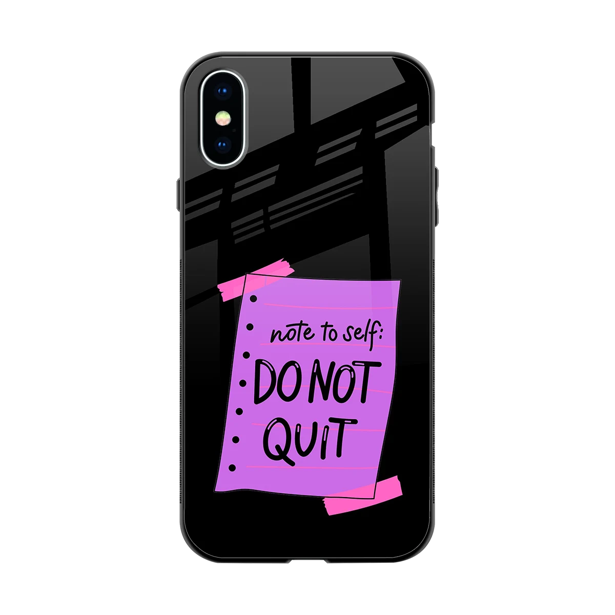 No Not Quit back phone cover | glass case for iphone xs