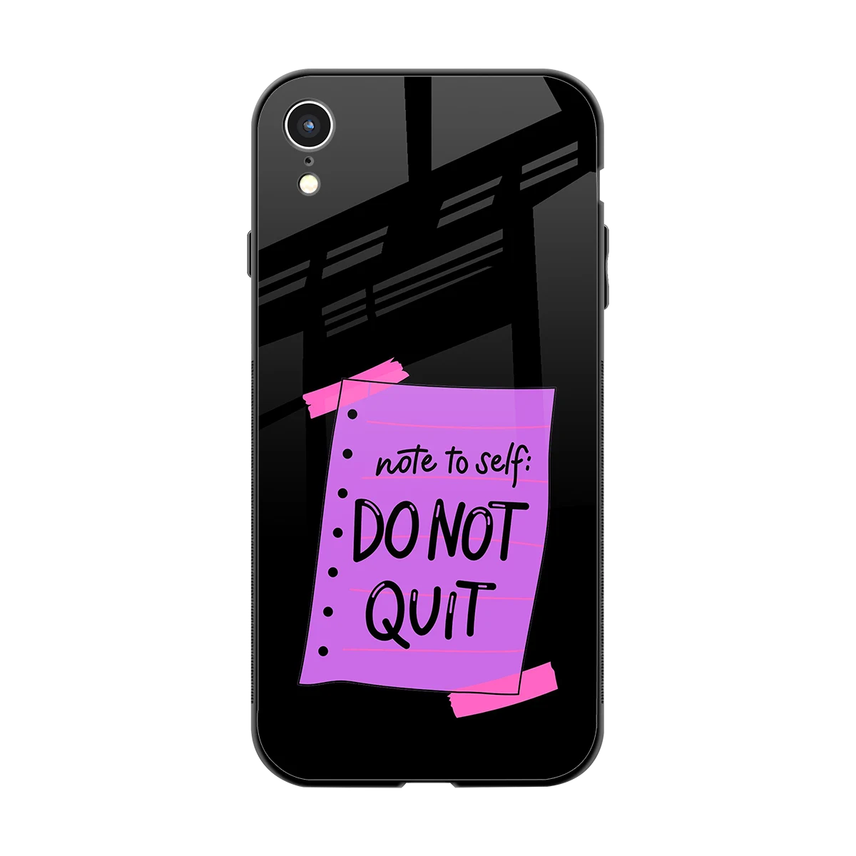 No Not Quit back phone cover | glass case for iphone xr