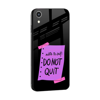 No Not Quit sleek iphone xr cover with tempered glass back and TPU edges