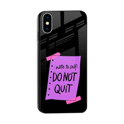 No Not Quit sleek iphone xs cover with tempered glass back and TPU edges