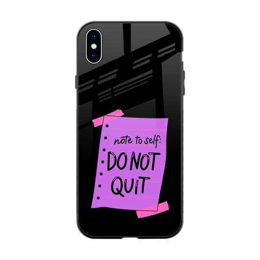 No Not Quit back phone cover | glass case for iphone xs max