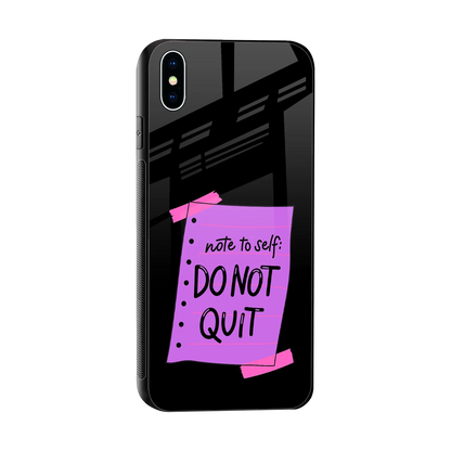 No Not Quit sleek iphone xs max cover with tempered glass back and TPU edges