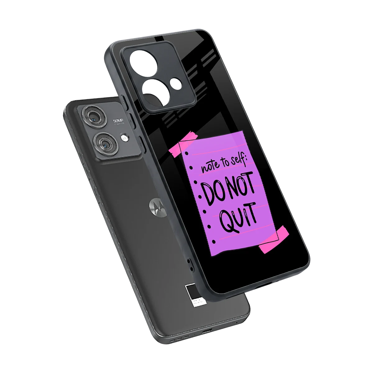No Not Quit sleek motorola edge 40 neo 5g cover with tempered glass back and TPU edges