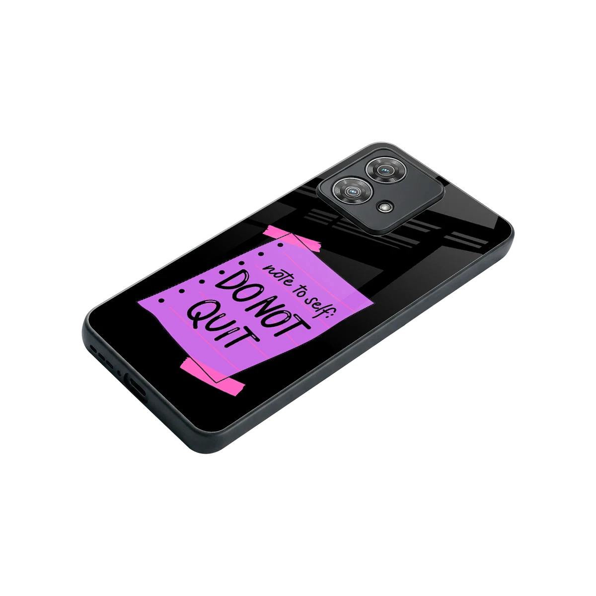 No Not Quit stylish phone case for motorola edge 40 neo 5g | glossy glass and slim fit