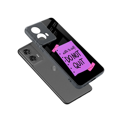 No Not Quit sleek motorola edge 50 fusion cover with tempered glass back and TPU edges
